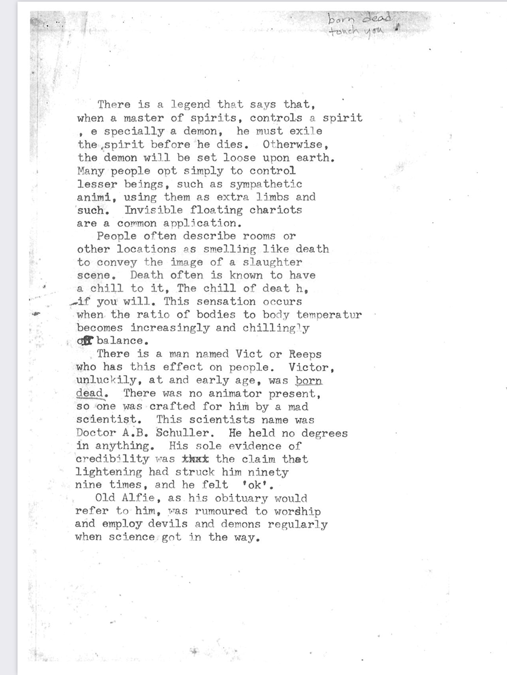 an image of typewritten text